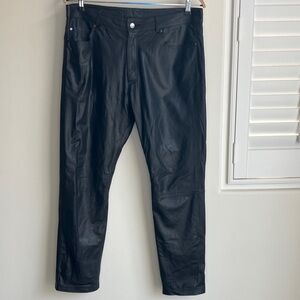 8 BY YOOX Black Lambskin Leather Pants Made In Italy Size Men’s 52IT or 36-37US